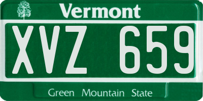 VT license plate XVZ659