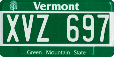 VT license plate XVZ697