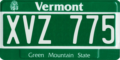 VT license plate XVZ775