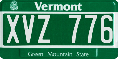 VT license plate XVZ776
