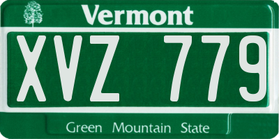 VT license plate XVZ779