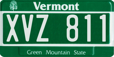 VT license plate XVZ811