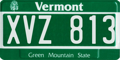 VT license plate XVZ813