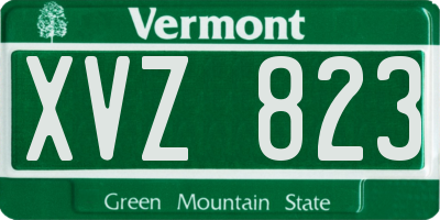 VT license plate XVZ823
