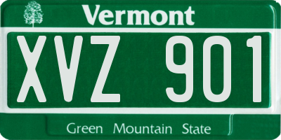 VT license plate XVZ901