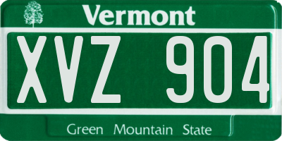 VT license plate XVZ904
