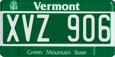 VT license plate XVZ906