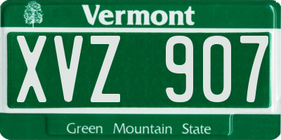 VT license plate XVZ907