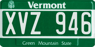 VT license plate XVZ946