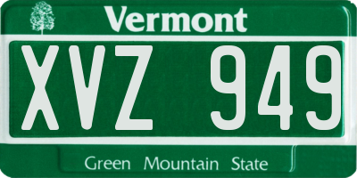 VT license plate XVZ949