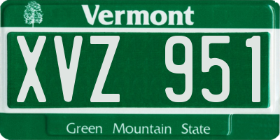 VT license plate XVZ951