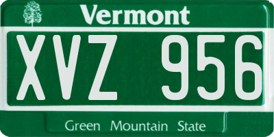 VT license plate XVZ956