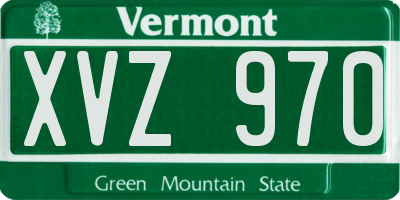 VT license plate XVZ970
