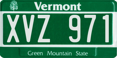 VT license plate XVZ971