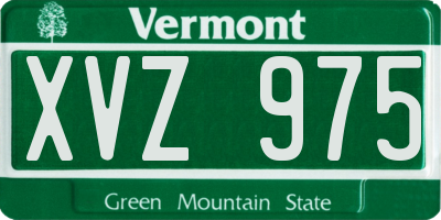 VT license plate XVZ975