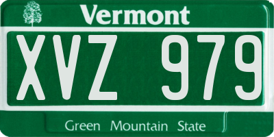 VT license plate XVZ979