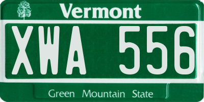 VT license plate XWA556