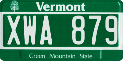 VT license plate XWA879