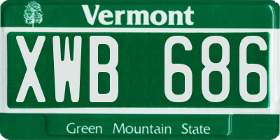 VT license plate XWB686
