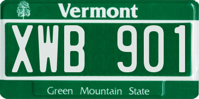 VT license plate XWB901