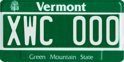 VT license plate XWC000