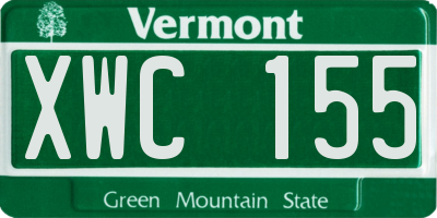 VT license plate XWC155
