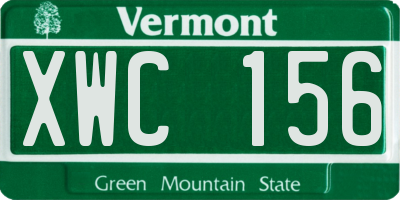 VT license plate XWC156