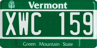 VT license plate XWC159