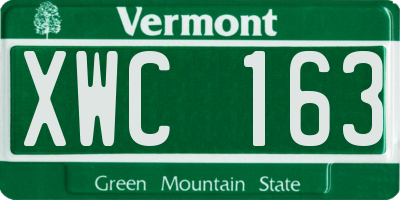 VT license plate XWC163