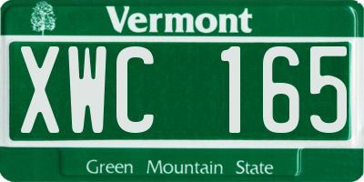 VT license plate XWC165
