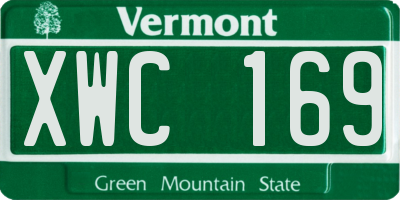 VT license plate XWC169
