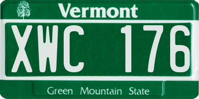VT license plate XWC176