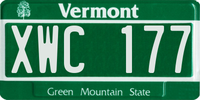 VT license plate XWC177
