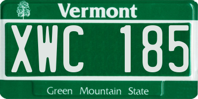 VT license plate XWC185