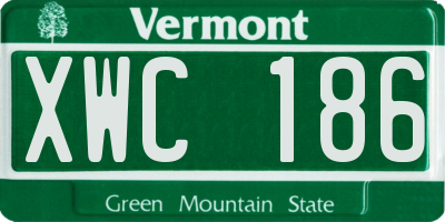 VT license plate XWC186