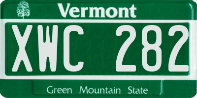 VT license plate XWC282