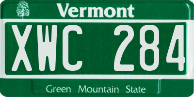 VT license plate XWC284
