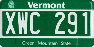 VT license plate XWC291