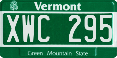 VT license plate XWC295