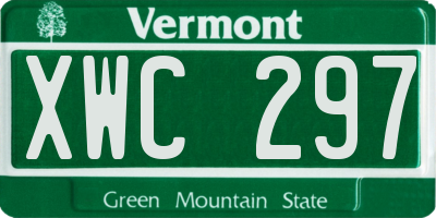 VT license plate XWC297