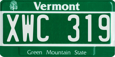 VT license plate XWC319