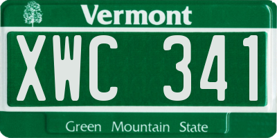 VT license plate XWC341