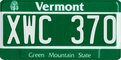 VT license plate XWC370