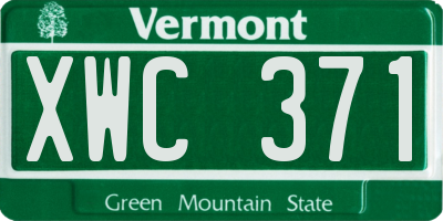 VT license plate XWC371