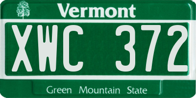 VT license plate XWC372