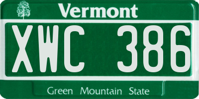 VT license plate XWC386