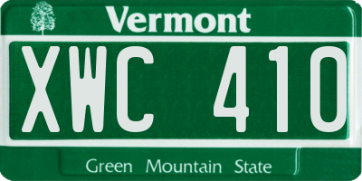 VT license plate XWC410