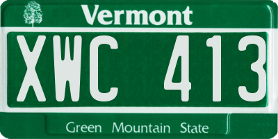 VT license plate XWC413