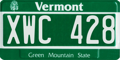 VT license plate XWC428