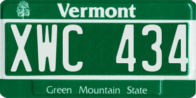 VT license plate XWC434